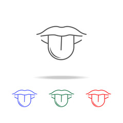 lips tongue line  icon. Elements of human body part multi colored icons. Premium quality graphic design icon. Simple icon for websites, web design, mobile app, info graphics