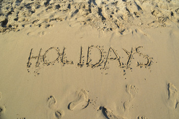 love summer holidays on the beach sand