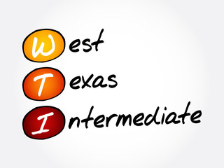 WTI – West Texas Intermediate acronym, business concept background