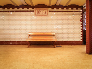 Vintage style metro station -- Budapest Metro Line M1