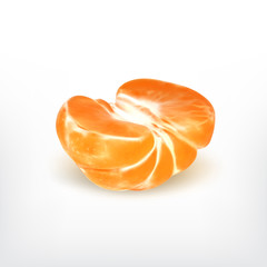 Ripe half tangerine