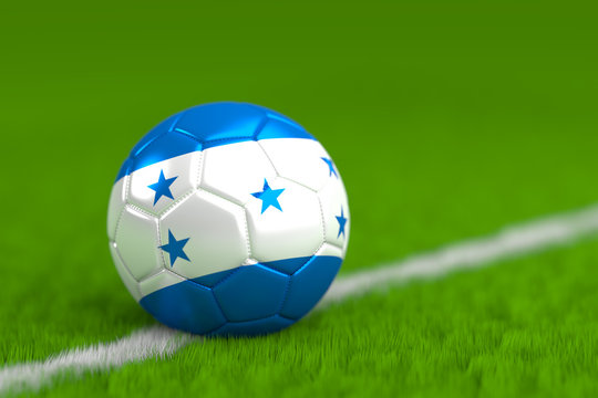 Soccer Ball With Honduran Flag 3D Render