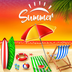 Fototapeta premium Summer holidays background