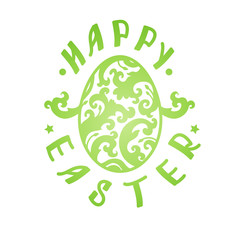 Happy Easter hand sketched lettering