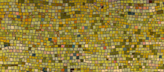 Fototapeta premium panorama of small mosaic tiles background