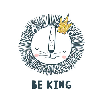 Be king. Vector illustration for kids