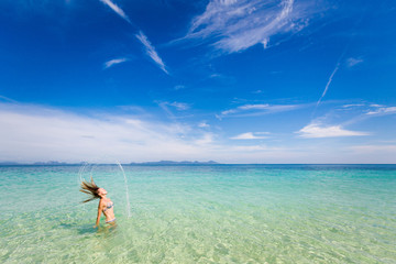 Tourist on Koh Kradan island