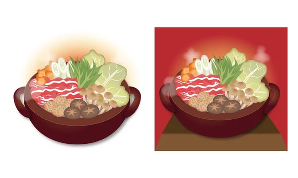 すき焼き 鍋イラスト ベクターデータ Sukiyaki Stock Vector Adobe Stock