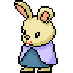 vector pixel art bunny