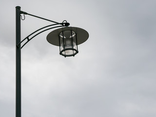 Iron street lamp in the city