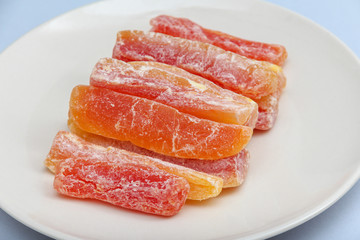 sweet papaya and dried pieces