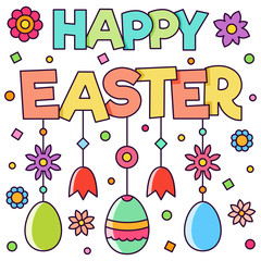 Happy Easter. Vector illustration