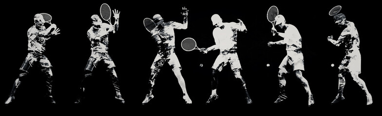 Abstract tennis players © adimas