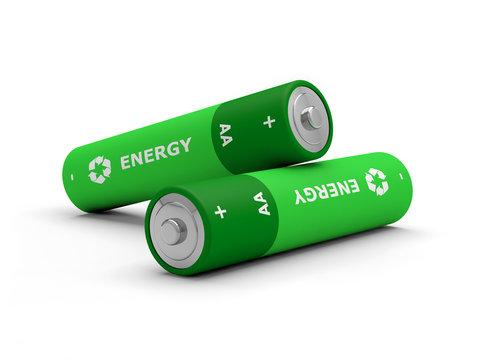 piles recyclables batteries rechargeables AA 3D