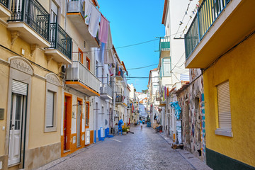 Fototapeta na wymiar Street view of Nazare, Portugal