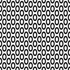 Seamless monochrome geometric ellipse pattern background design