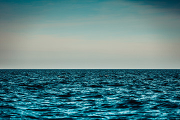 Panele Szklane Podświetlane  seascape sea horizon and sky.