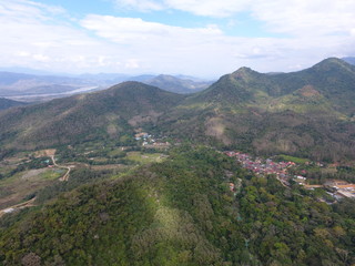Naklejka premium World Heritage : Luang Phabang, Laos : Drone View