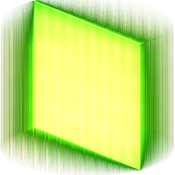Abstract square, green glow for art projects