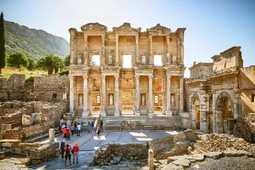 Photo sur Plexiglas Rudnes Ancienne bibliothèque Celsius dans la vieille ville d& 39 Éphèse, Turquie