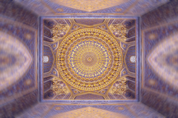 Samarkand Tillakori symmetrical dome ceiling