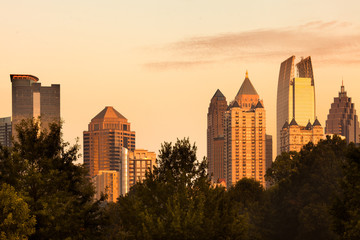 Obraz premium Midtown skyline from Piedmont Park, Atlanta, Georgia, USA