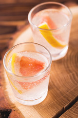 Gin bitter lemon with thyme and grapefruit.