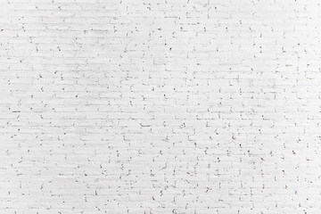 White brick wall texture background. Brickwork surface.