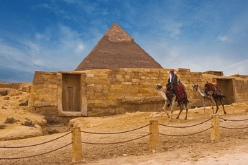 View of the Sphinx Egypt, The Giza Plateau in the Sahara Desert