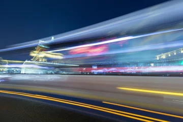 Zelfklevend Fotobehang Night car track © 孤飞的鹤