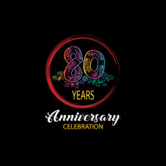 80th anniversary celebration logo