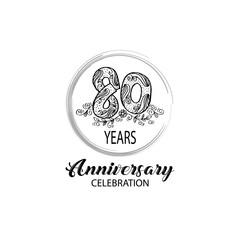 80th anniversary celebration logo
