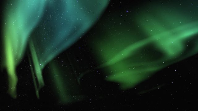 Polarlichter Aurora borealis mit Sternenhimmel
