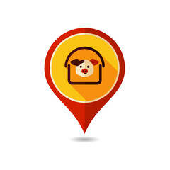 Pigsty vector pin map icon