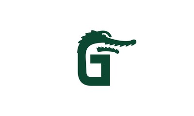 crocodile logo design, letter G, Letter G Crocodile Design Template