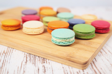 Tasty delicious macaroons biscuits