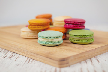 Tasty delicious macaroons biscuits