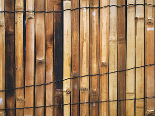 Full Frame Background of Oriental Style Bamboo Fence