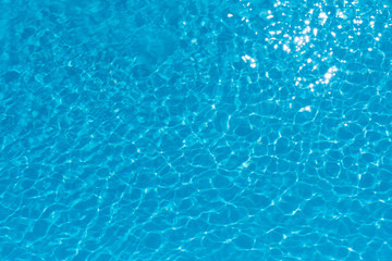 Beautiful ripple wave and blue water surface in swimming pool, Blue water surface for background