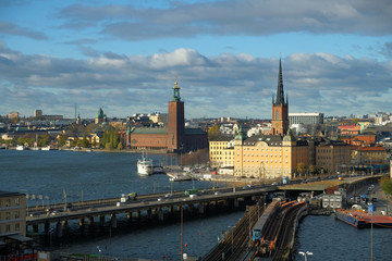 Fototapeta premium Cityscape of Stockholm in summer.