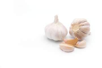 garlic isolated on white background