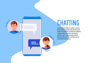Social networking concept. Chatting