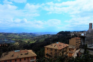 Fototapeta na wymiar the landscape in Perugia, Umbria, Italy