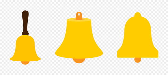 colection bells. school bell icon. church bell icon. christmas bell icon