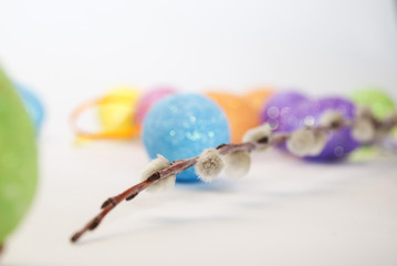 easter eggs isolated on white