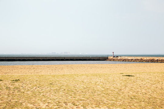 Momochi Seaside Park Beach In Fukuoka, Japan