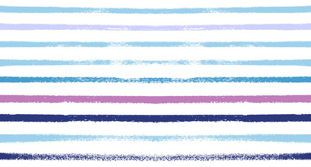 Sailor Stripes Seamless Vector Summer Pattern. Autumn Colors Blue, Turquoise, Pink, Purple, Grey, White Stripes. Hipster Vintage Retro Textile Design. Creative Horizontal Banner. Watercolor Prints