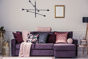 Sofa and pillows