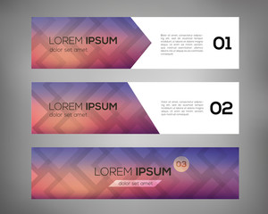 Simple geometric banners 01