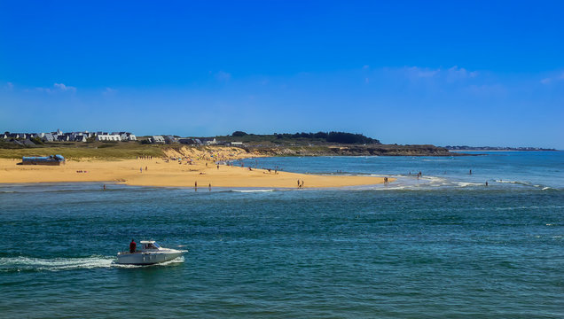 Bretagne entre Finist&egrave;re et Morbihan Guidel-Plages vue du Pouldu - Brittany between Finist&egrave;re and Morbihan Guidel-Plages seen from Pouldu